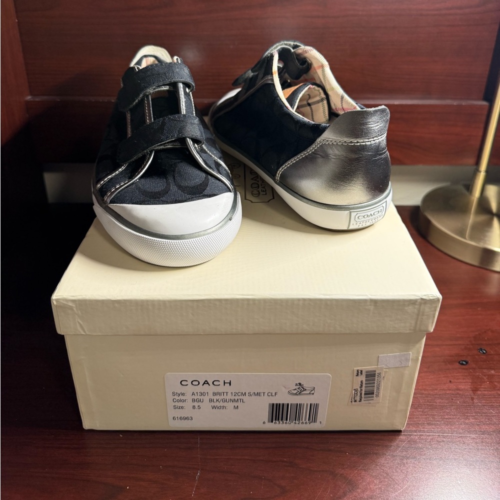 Coach Black and Metallic Sneakers